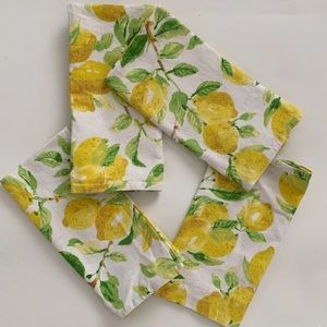 Ralph Lauren cloth napkins set lemon